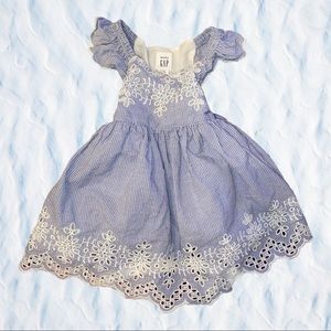 Baby Gap 6-12 Month Eyelit Dress with Diaper Cover